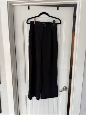H&M Black womens Wide-Leg Dress Pants